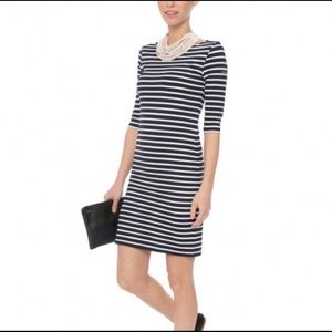Saint James Propiano Navy and White Striped Dress